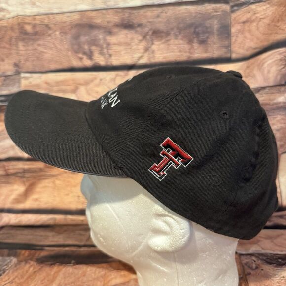 American State Bank Texas Tech Red Raiders Black Hat Cap Strapback One Size - Picture 5 of 8